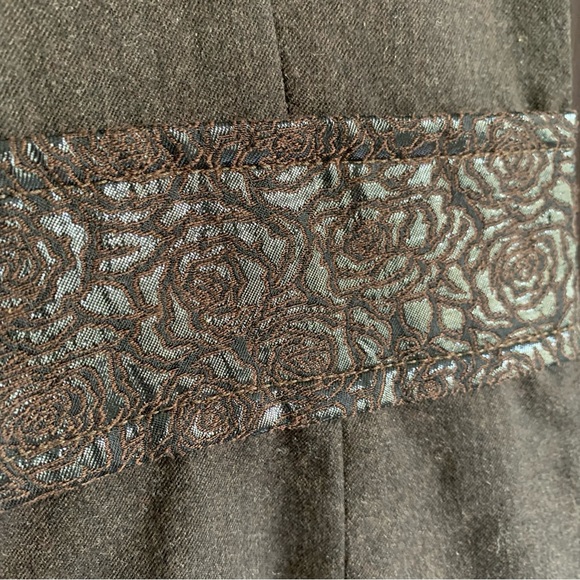 Etro Sheath Dress Lana Wool brocade trim waist - Picture 14 of 16